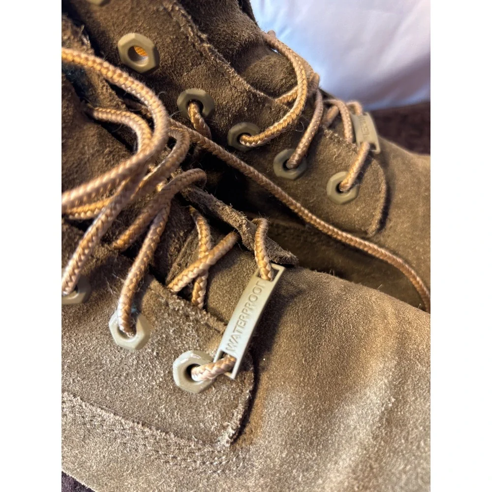 Timberland Kids 6 Inch Waterproof Insulated Suede Boots Olive Green A18LA Size 5